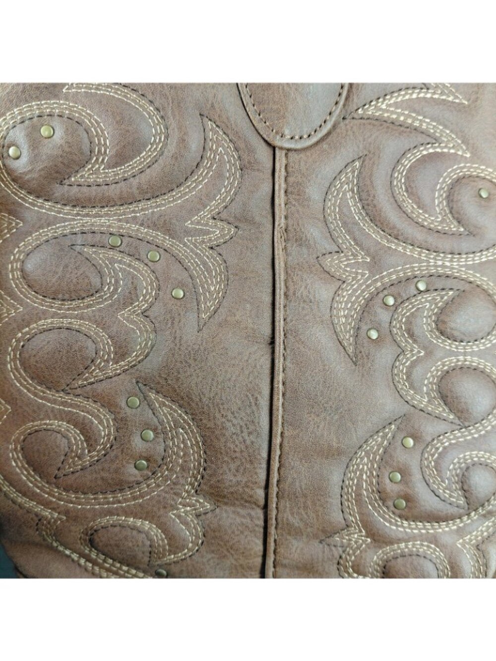 Cat & Jack Boots Girls Size 6 Brown Western Cowboy Studded Zip Mid Calf - Picture 13 of 13